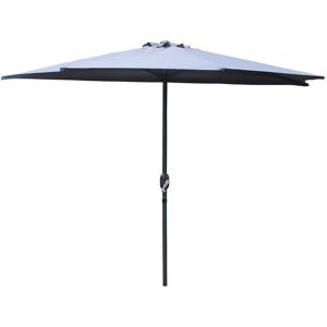 Kocoon Paris - Demi parasol de balcon Syracuse gris - 266x136x235 cm Gris - Publicité