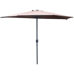 Kocoon Paris - Demi parasol de balcon Syracuse chocolat - 266x136x235 cm Chocolat - Publicité