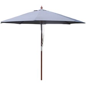 Kocoon Paris - Parasol en bois rond Caserte gris - 266x266x255 cm Gris - Publicité