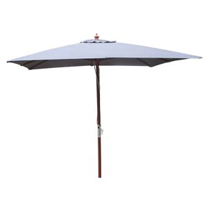 Kocoon Paris - Parasol en bois carré toile Piso gris - 250x250x260 cm Gris - Publicité