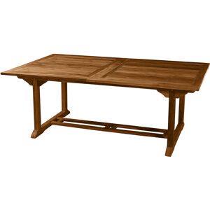 Macabane - Table rectangulaire double extension Maeva teck - 200/300x120x75 cm Teck - Publicité