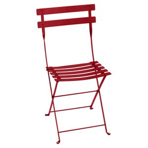 Fermob - Bistro Chaise pliante en metal, rouge coquelicot