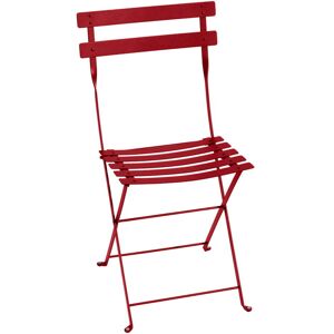 Fermob - Bistro Chaise pliante en métal, rouge coquelicot