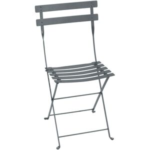 Fermob - Bistro Chaise pliante en metal, gris orage