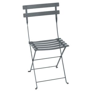 Fermob - Bistro Chaise pliante en métal, gris orage - Publicité