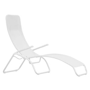 Jan Kurtz (Fiam) Fiam - Chaise longue de terrasse Samba , aluminium blanc / blanc