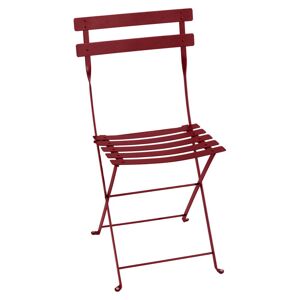 Fermob - Bistro chaise pliante en métal, chili