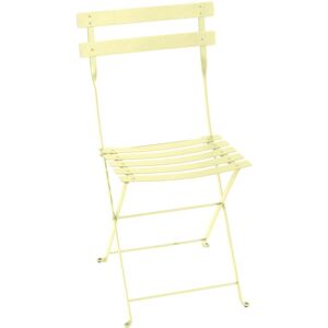 Fermob - Bistro Chaise pliante en metal, sorbet citron