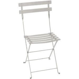 Fermob - Bistro Chaise pliante en metal, gris argile