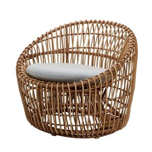 Cane-line - Nest Round fauteuil Outdoor, nature / gris clair