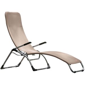 Jan Kurtz (Fiam) Fiam - Chaise longue de terrasse Samba , aluminium / taupe