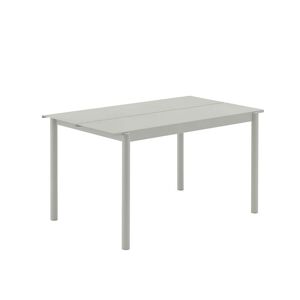 Muuto - Linear Steel Outdoor Table de jardin, 140 x 75 cm, grise