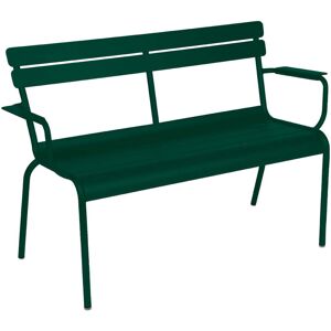 Fermob - Luxembourg Banc de jardin avec accoudoirs, 2 places, vert cedre