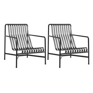 HAY - Palissade Lounge Chair High , anthracite (set de 2)