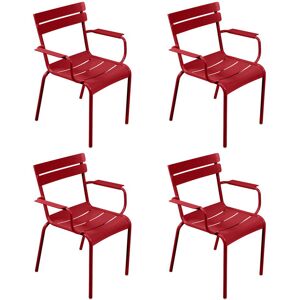 Fermob - Luxembourg Fauteuil, rouge coquelicot (lot de 4)