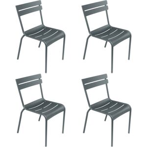 Fermob - Luxembourg Chaise, gris orage (lot de 4) - Publicité