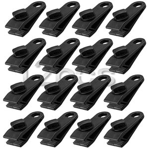 SJQKA 12Pcs Pince à Pince Pour Bâche, Ensemble De Pinces à Bâche Résistantes Pince Pour Auvent Instantané Pour Tentes Tarp Caravan Garden Shade Housse De, Noir (12) - Publicité