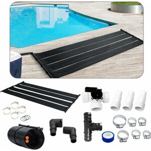 Arebos - 2X Chauffage Solaire Collecteur Solaire Chauffage de Piscine Kit de 2 pièces 300x66 cm Plastique résistant aux uv Noir - Noir - Publicité