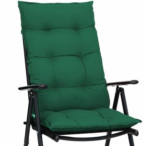 Detex - 6x Coussin de chaise / fauteuil avec dossier 129x53x10cm - Intérieur Extérieur - Jardin maison Vert - Publicité