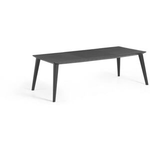 Jardin Table Lima 240cm 6-10 personnes avec allonge - Graphite - Gris - Allibert - Publicité