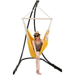Amanka - Support Hamac avec Chaise Suspendue xxl Fauteuil de Balancoire 360° Jaune - gelb - Publicité