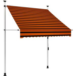 Auvent manuel rétractable 150 cm Orange et marron Vidaxl n/a - Publicité