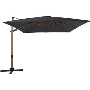 Apollo Premium Parasol Déporté Marron/Gris - Parasol Déporté Rectangulaire 300x300cm - Parasol Pied Déporté, structure aluminium - Rotation 360 - Parasol Déporté Inclinable - Résistant aux uv - AXI