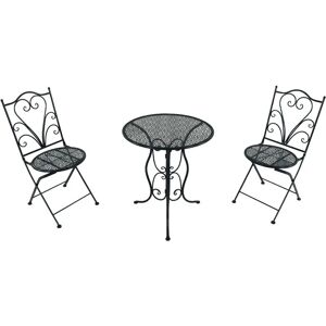 AXI - Eloise Table et Chaise Bistrot, 2 Chaises 1 Table, Ensemble Bistro Extérieur Imprimé Gris - Salon de Jardin Bistrot, Table Bistrot Mosaique pour Jardin/Balcon/Terrasse - Publicité