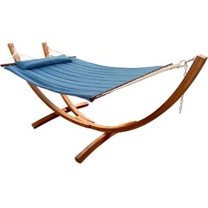 Hawaï Hamac Double xxl Hamac 2 personnes en Bleu avec Support en Bois Pour l'extérieur pour Jardin, Terrasse, Balcon - Bleu - AXI - Publicité