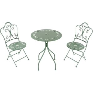 AXI - Marilou Table et Chaise Bistrot, 2 Chaises 1 Table, Ensemble Bistro Extérieur Vert Pastel, Style Romantique - Salon de Jardin Bistrot, Table - Publicité