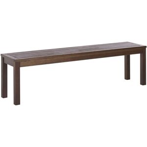 Banc de Jardin en Bois d'Eucalyptus Foncé 160 cm Look Naturel et Très Tendance pour Jardin ou Terrasse Style Rustique Tuscania Beliani - Publicité