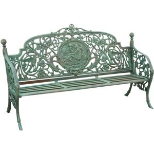 Biscottini - Banc extérieur et intérieur 184x110x70 cm Banc en fonte Canapé de jardin en fonte Banquette avec accoudoirs Chaise 3 places - Publicité