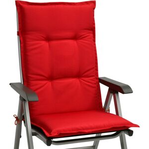 Beautissu Matelas Coussin pour Chaise Fauteuil de Jardin terrasse Base HL Chaise Haut Dossier 120x50x6cm Rouge - Publicité