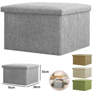 TRADE SHOP TRAESIO Coffre Pouf Conteneur Banc Pliant Tabouret Repose-pieds En Tissu - Publicité