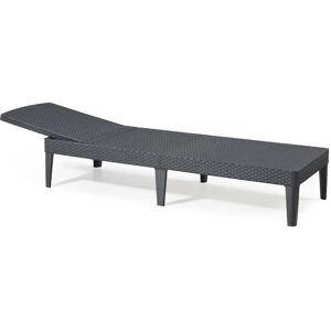 Allibert - Bain de soleil Jaipur en re'sine antichoc effet polirattan graphite 187x58x29 cm re'glable pour jardin mer piscine - Publicité