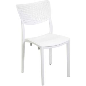 VACCHETTI Chaise de jardin Blanc 44x53 cm h 84 cm en Polyéthylène mod. Alezio - Publicité