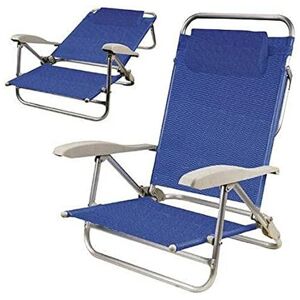 Playa Chaises de Plage en Aluminium et Tissu avec accoudoirs et appuie-t�te - Papillon