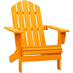 Chaise de jardin Adirondack Bois de sapin massif Orange Vidaxl orange - Publicité