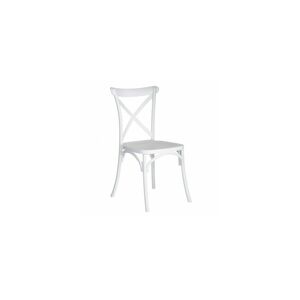 Chaise Esprit Bistrot en Polypropylène Blanc