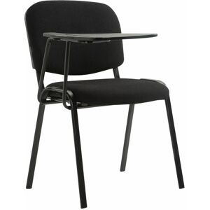 CLP Chaise de conférence en tissu avec table de table en peluche variable différentes couleurs Couleur : Noir - Publicité