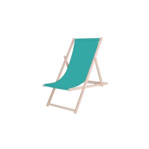 SPRINGOS Chaise longue de plage à assembler soi-même avec toile turquoise interchangeable. Publicité