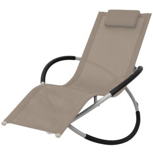 Vidaxl - Chaise longue géométrique d'extérieur Acier Taupe - Publicité