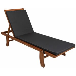 Setgarden - Coussin de chaise longue 190x60x4cm, anthracite, coussin pour chaise longue de jardin, longue bois, coussin pour chaise longue relaxante - Publicité
