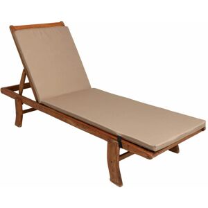 Setgarden - Coussin de chaise longue 190x60x4cm, beige, coussin pour chaise longue de jardin, chaise longue bois, coussin pour chaise longue relaxante - Publicité