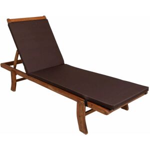 Setgarden - Coussin de chaise longue 190x60x4cm, marron, coussin pour chaise longue de jardin, chaise longue bois, coussin pour chaise longue - Publicité