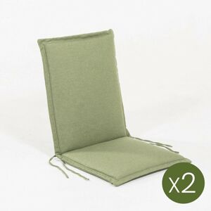 Edenjardin Cojines - Pack 2 coussins pour chaise de jardin, Hydrofuges, Polyester 200 gr, Coloris Vert, 52 + 40 cm x42 cm x4 cm - Publicité