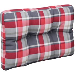 Vidaxl - Coussin de palette motif à carreaux rouge 60x40x12 cm tissu Red check pattern - Publicité