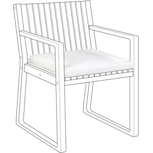 BELIANI Coussin pour Chaise de Jardin en Tissu Polyester Blanc 46 x 46 cm Rembourré en Mousse Sassari - Publicité