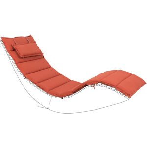 Coussin pour chaise longue Brescia 60 x 180 cm en Tissu Imperméabe Rouge Beliani - Publicité