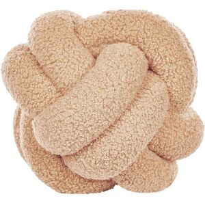 BELIANI Coussins Nœud Beige en Tissu Bouclé ⌀ 19 cm en Forme de Balle pour Chambre Malni - Publicité